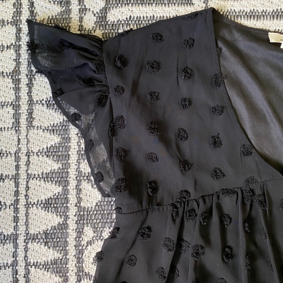 NWOT Black Swiss Dot Dress - Picture 3 of 6